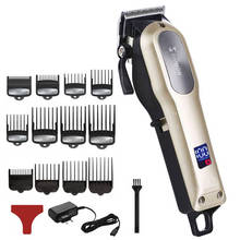 professional barber hair clipper cordless rechargeable hair trimmer men hair cutter electric hair cutting machine haircut kit 2024 - buy cheap