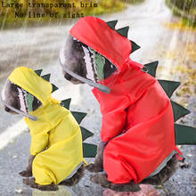 Small Cat Dog Raincoat Hooded Reflective Pet Puppy rain poncho Waterproof coat Dinosaurs Jacket Soft Breathable Clothes Supplies 2024 - buy cheap