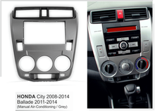 Автомобильная фасция Радио панель для Honda City 2008-2014; баллада 2011-2014 (ручной кондиционер/серый) набор черточки Facia пластина адаптер 2024 - купить недорого