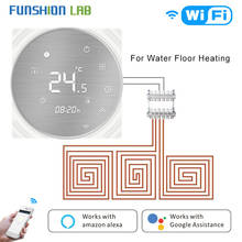 Wifi Smart Thermostat Water Floor Heating Metal Brushed Panel Smart Life/Tuya APP Remote Control Works with Alexa Google Home 2024 - buy cheap