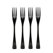 4Pcs/Set Dinnerware Cutlery Set Dinner Fork Colorful Flatware Set 18/10 Stainless Steel Fork For Dinner Black Tableware Set 2024 - buy cheap