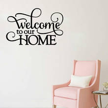 Decoração de casa bem-vindo às nossas cotações, sala de estar para decoração de parede em pvc, adesivo de parede, decoração de quarto lw556 2024 - compre barato