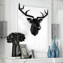 Decoración nórdica para el hogar, Colgante animal tridimensional de resina con diseño de cabeza de gato, para pared, pared de salón, colgante 2024 - compra barato