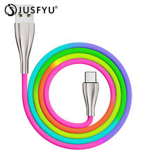 Rainbow Design USB For Type C 2.4A Zinc Alloy fast charging cable phone charger Wire Data Sync 2024 - buy cheap