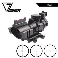 LUGER 4x32 Acog Hunting Reflex Optics Scope Tactical Optics Sight Riflescope 20mm Dovetail Airsoft Air Gun Sniper Rifle Scope 2024 - buy cheap