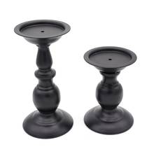 Black Metal Candlestick Candle Holder Stand Wedding Party Table Decoration Gifts 2024 - buy cheap