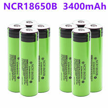 100% original novo ncr18650b 3.7v 3400mah 18650 bateria recarregável de lítio para baterias de lanterna elétrica 2024 - compre barato