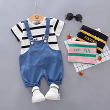 Baby Boys Sets Boy Cotton striped T-Shirts+ Suspender Pants Sets Baby Clothes Short-sleeved Shorts Suits 2024 - buy cheap