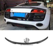 R8 High Quality Carbon Fiber 3pcs/set Rear Spoiler Car Body Kit for Audi R8 Gt V8 V10 Car Trunk Wing Car Styling 2006-2015 2024 - buy cheap