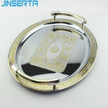 JINSERTA Metal Storage Tray Jewelry Display Plate Gold Dessert Fruit Cake Plate Home Hotel Restaurant KTV Decorative Tray 2024 - buy cheap