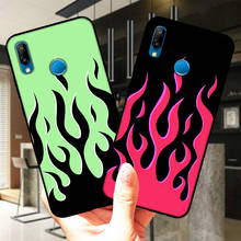 Fashion Flame Red Flames Black Soft Silicone Phone Case Cover For Huawei P40 Lite E P10 P20 Lite P30 Lite Pro Y9 2019 2024 - buy cheap