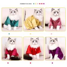 Roupas para pets, verão, camiseta fina colorida, casual, pequena, cão, roupa para gato, colete, camiseta, gato, gatinho, roupa 2024 - compre barato