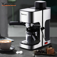 YAXIICASS Italian Coffee Maker With Milk Frother 2 in 1 Espresso Coffee Machine Stainless Steel Portable Caffe Machine For Home 2024 - compre barato