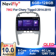1280*720QLED carplay AUTO DSP 6+128G BT5.0 WIFI Android10.0  For Chery Tiggo 3 2014-2015 GPS Car Auto Radio Multimedia Player 2024 - buy cheap