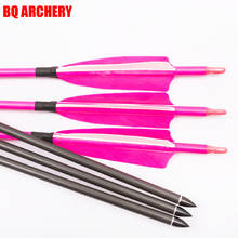 12pcs Archery Pure Carbon Arrows Spine300-800 30/32inch 5inch Turkey Feather Arrow Point 75gr Compound Bow Hunting 2024 - buy cheap