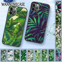 soft black Phone Case Cover Shell For iphone 11pro 5s 6s 7 8plus x xs xr xsmax coque Cellphones Tropical Plants Banana Leaves 2024 - buy cheap