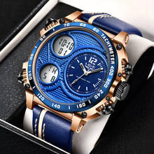 2021 LIGE Sport Men Quartz Digital Watch Creative Diving Watches Men Waterproof Alarm Watch Dual Display Clock Relogio Masculino 2024 - buy cheap