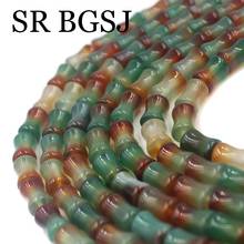 Free Shippin 8x12mm Bamboo Shape  Natural Rainbow Agates Jewelry  Making Loose  Beads Strand 15inch 2024 - buy cheap