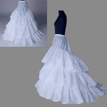 Anágua de casamento 100%, petticoat de tule com 3 argola de alta qualidade crinolines para vestido de casamento 2024 - compre barato
