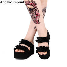 Angelic imprint woman mori girl lolita cosplay shoes lady high heels pumps women princess summer dress sandals 8cm bowtie 33-47 2024 - buy cheap