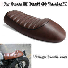 Cojín marrón para asiento de motocicleta, asiento para Honda CB, Suzuki GS, Yamaha-XJ 2024 - compra barato