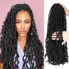 Belle Show Synthetic Messy Butter fly Locs 22inch 10 Strands Dreadlocks Faux Locs Trending Crochet Hair Pre Looped Distress Locs 2024 - buy cheap