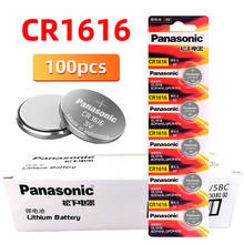 Panasonic 100 pces cr1616 pilha da moeda botão 3 v baterias para o relógio 5021lc l11 l28 para controle remoto elétrico de controle remoto automático 2024 - compre barato