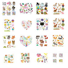 Cute Animal Sticker Heat Transfer Patches Iron On Transfers For Clothes Fashion Heat Transfer Vinyl For Clothing Applique DIY 2024 - buy cheap