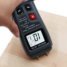 Emt01 medidor digital de umidade de madeira de dois pinos, 0-99.9%, testador de umidade de madeira com lcd 2024 - compre barato