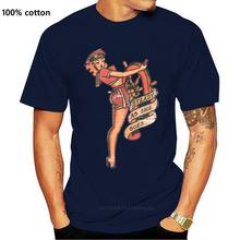 Camiseta con estampado de tatuaje de SAILOR JERRY para hombre, Camiseta ajustada de S-2XL azul marino, tejido cómodo, estilo urbano, nueva 2024 - compra barato