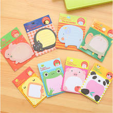 Animal Memo Pad Stationery Novelty Cute Memo Sheets Kawaii Cartoon Planner Stickers Student Sticky Notes Kawaii School Supplies 2024 - buy cheap