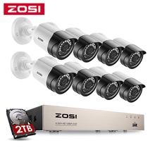 Zosi-sistema de vigilância doméstica, câmera de segurança, 8 canais, dvr, com 1080 mp ir, à prova d'água 2024 - compre barato