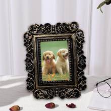 Retro photo frame oval square photo frame frame bracket wedding home decoration baroque small photo frame wedding gift 2024 - buy cheap