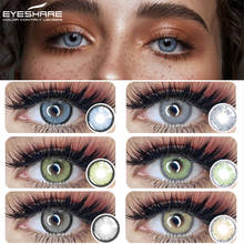 EYESHARE 1 пара (2 шт.) цветных контактных линз с натуральным кристаллом для глаз, косметические контактные линзы, цвет глаз 2024 - купить недорого