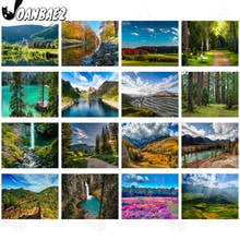 Pintura de diamantes de paisaje Natural nórdico, arte de pared artesanal 5D, mosaico moderno de bosque, lago, accesorios de decoración de la habitación del hogar 2024 - compra barato