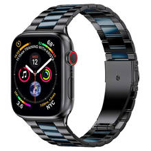 Correa ultrafina de acero inoxidable para apple watch, pulsera adaptadora mejorada para iwatch se 6, 5, 4, 44mm, 40mm, 3, 42mm, 38mm 2024 - compra barato