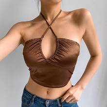 Y2K Crop Top Women Summer Sexy Backless Short Camisole Casual Solid Camis Women Vest Streetwear Fashion Sexy Cropped 2024 - buy cheap