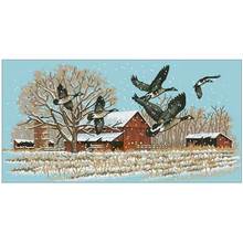 Winter dove patterns Counted Cross Stitch 11CT 14CT DIY wholesale Chinese Cross Stitch Kits Embroidery Needlework Sets 2024 - buy cheap
