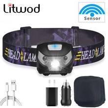 Body Motion Sensor Mini Rechargeable LED HeadLamp XP-G Q5 Bicycle Headlight Lightweight Portable Head Flashlight and USB 2024 - buy cheap