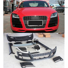 R8 kit corpo do carro do plutônio pára-choques dianteiro traseiro saias laterais pára-choques de nevoeiro lâmpada grille para audi tt tts r8 estilo do carro 09-13 2024 - compre barato