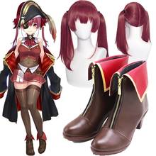 Vtuber hololive Houshou Marine Cosplay shoes Boots red wigs  Halloween Costume Accessory Props 2024 - buy cheap