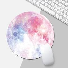 Round Mouse pad Rubber thickening Anti-Slip Washable Planet Pattern mouse pad 20CM Light Blue Pink For Laptop Computer коврик 2024 - buy cheap