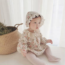 Baby Girl Clothes Lace Collar Newborn Baby Jumpsuit Summer Flower Infant Baby Girl Clothes Toddler Romper Playsuit With Hat 2024 - buy cheap