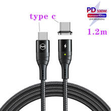 Magnetic Cable 100W USBC To USB Type C Cable PD Fast Charger Cord Type-c For Xiaomi Mi 10 Pro Redmi Samsung S20 Macbook IPad 2024 - buy cheap