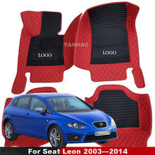 Alfombrillas personalizadas para coche Seat Leon, alfombrilla para pies con estilo, 2003, 2004, 2005, 2006, 2007, 2008, 2009, 2010, 2011, 2012, 2013, 2014 2024 - compra barato