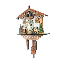 Relógio de parede europeu de madeira, pastoral, decoração para sala de estar, quarto 2024 - compre barato