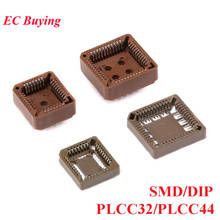 Conector enchufe adaptador PLCC32 PLCC44 SMD DIP SOP IC, 10 Uds., Base de prueba de soporte IC 2024 - compra barato