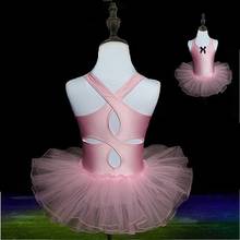Новый детский балетный танцевальный комбинезон для девочек, Одежда для танцев, детская балетная танцевальная одежда, балетная пачка, костюмы для выступлений, платье 2024 - купить недорого