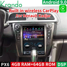 Krando Android 9.0 10.4" Verticial Screen Car Multimedia System For Renault Kadjar 2016 2017 2018 GPS Navigation Player CARPLAY 2024 - buy cheap