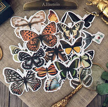 Zfparty conjunto de papel material de borboleta vintage, para álbum de recortes, planejador feliz/fabricação de cartão/projeto de diário 2024 - compre barato